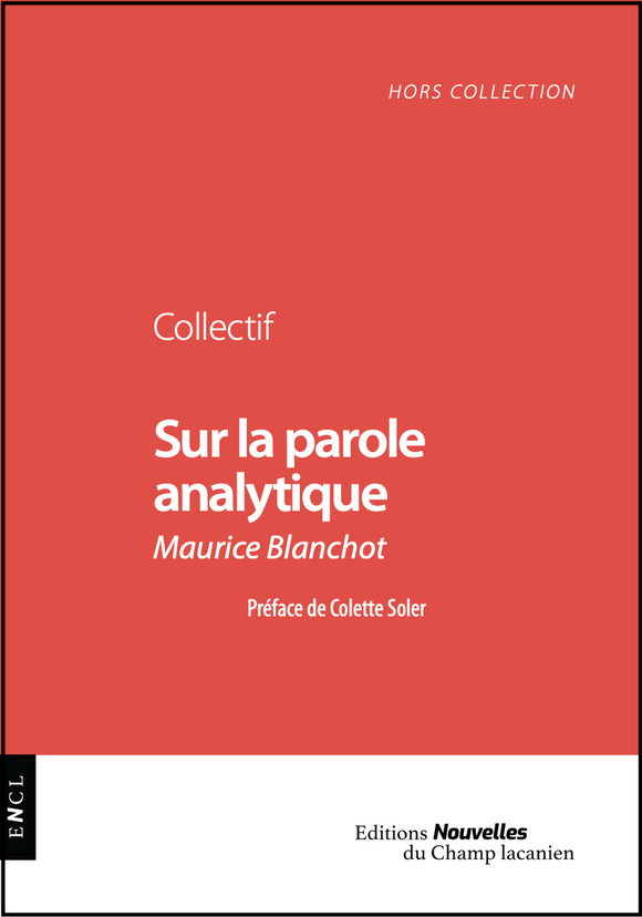 Sur la parole analytique. Maurice Blanchot